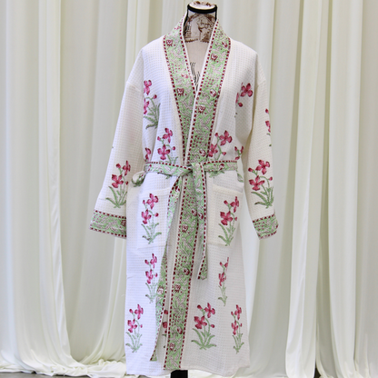 Petal & Sage Cotton Robe
