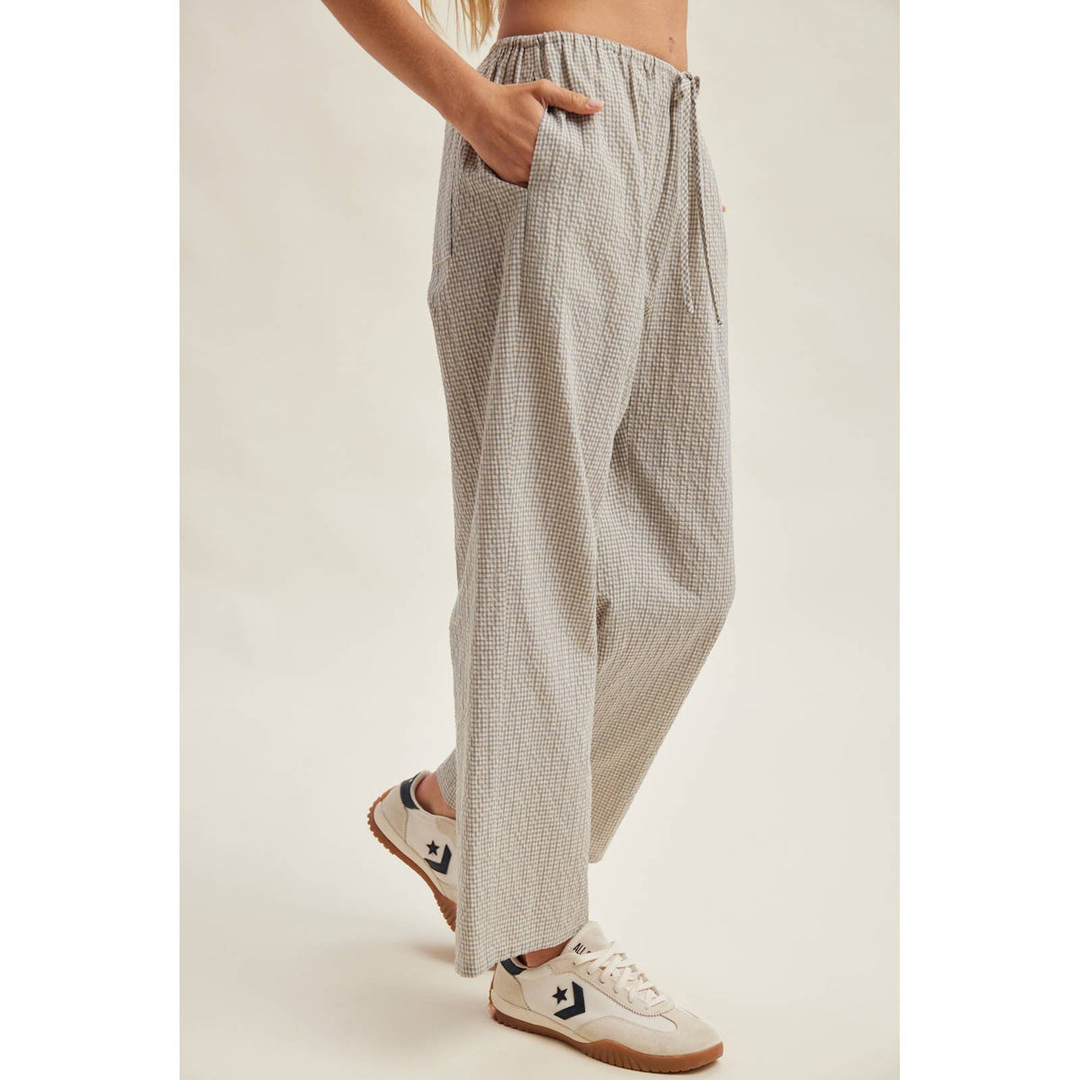 Wide Leg Plaid Pants