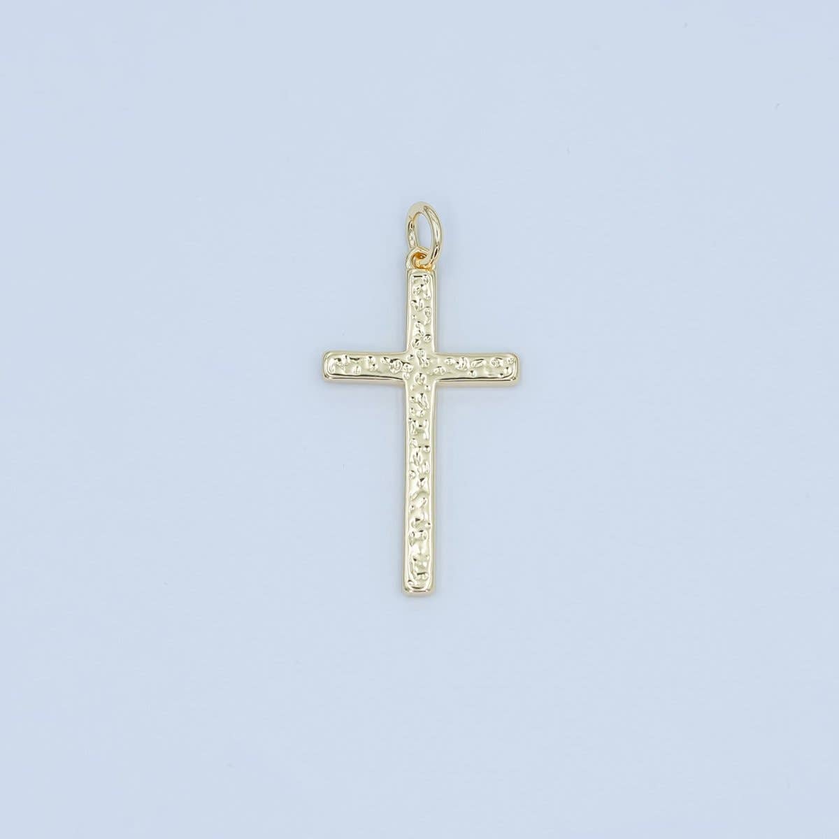 Hammered Cross Charm