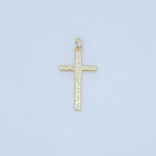 Hammered Cross Charm