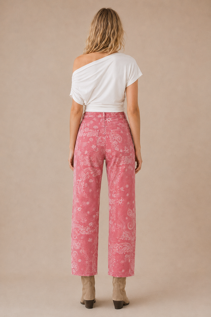 Bandana Denim Pants