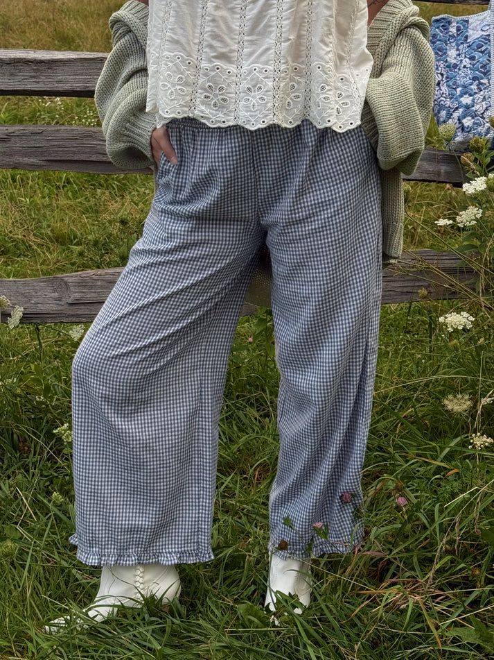 Gingham Ruffle Pant main image 0