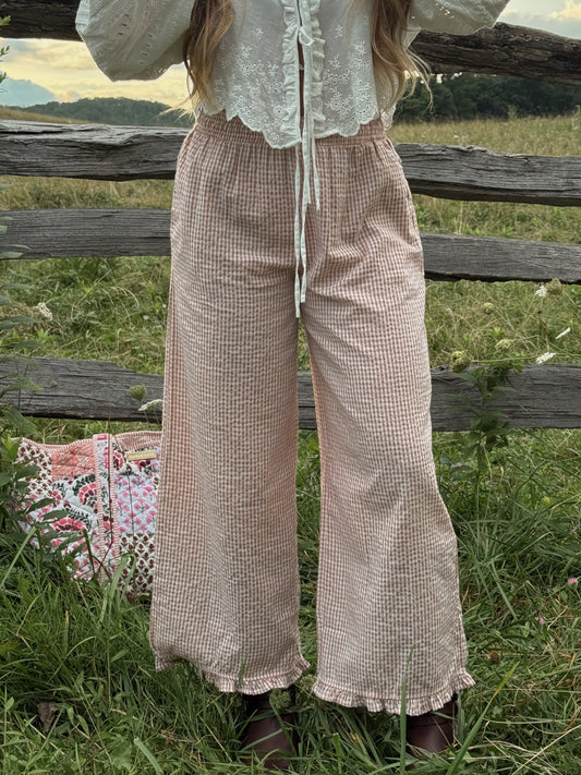 Heirloom Gingham Pants - Pink