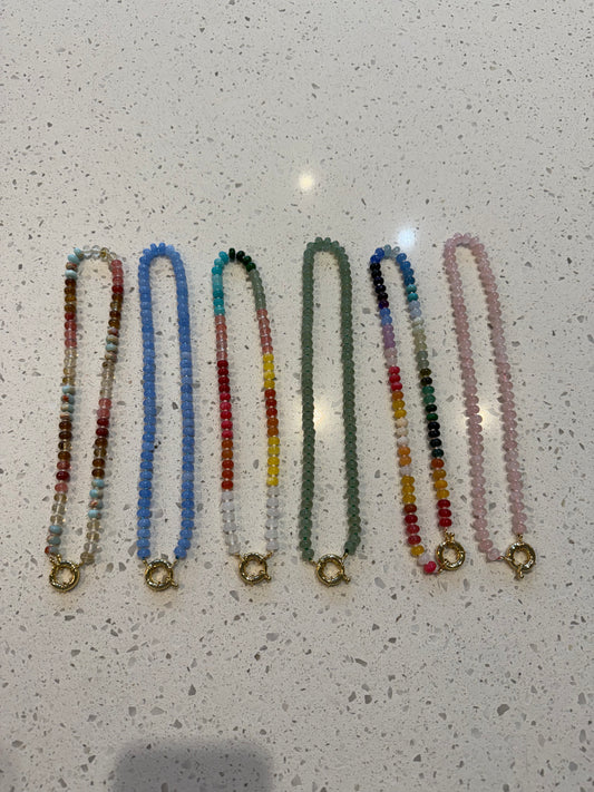 Gemstone Charm Keeper Necklace