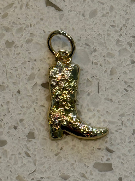 Cowboy Boot Charm with CZ