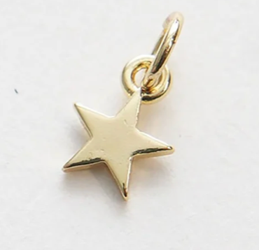 Tiny gold star charm