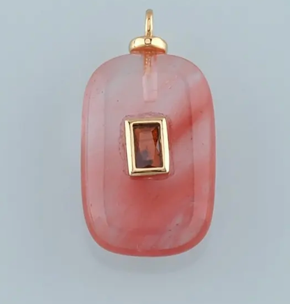 pink gemstone charm