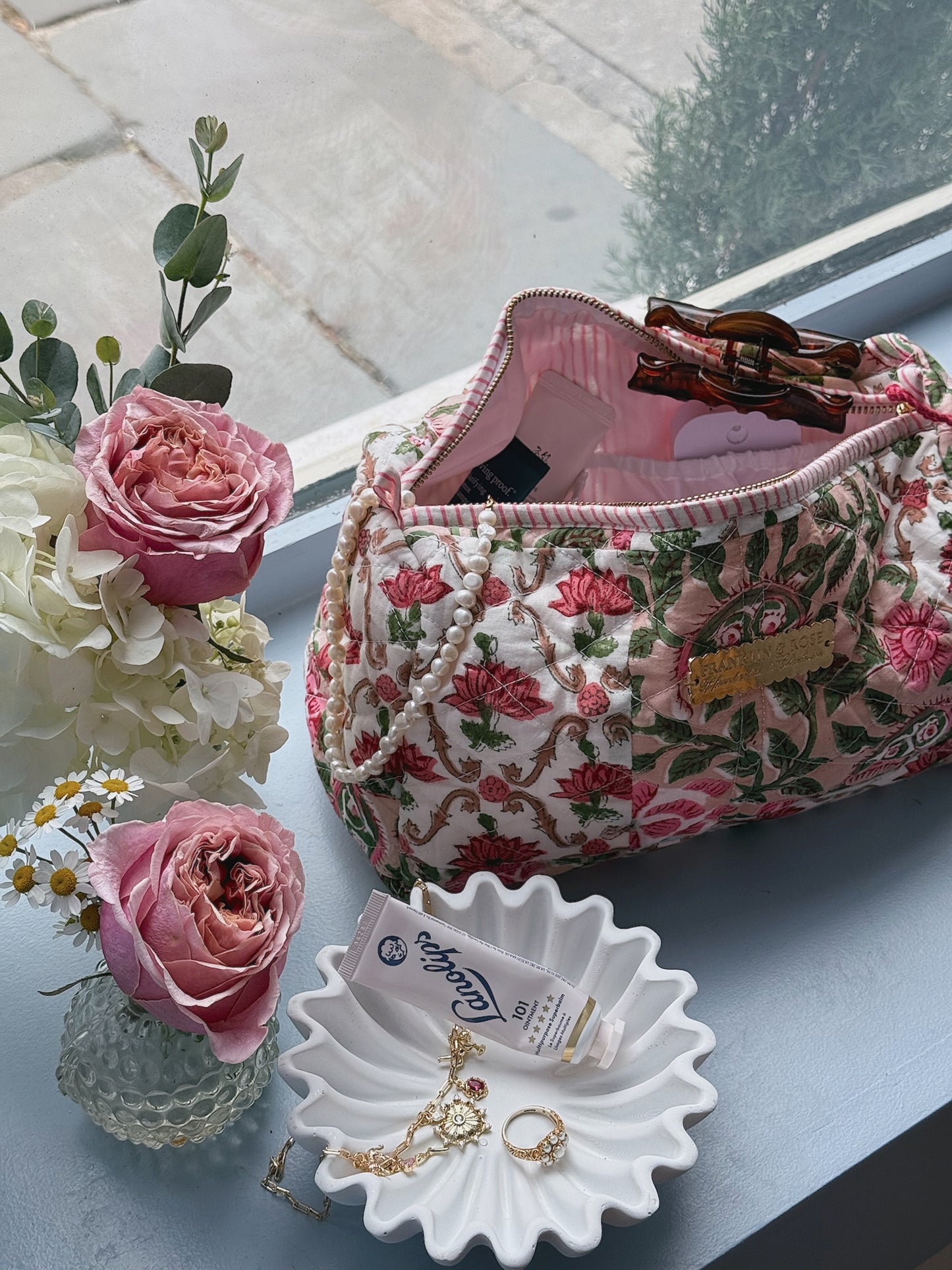 Rosie Patch Cosmetic Bag