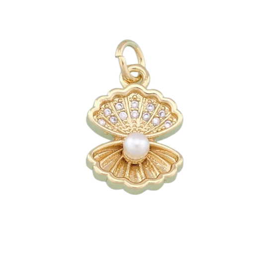Clam with Pearl Charm