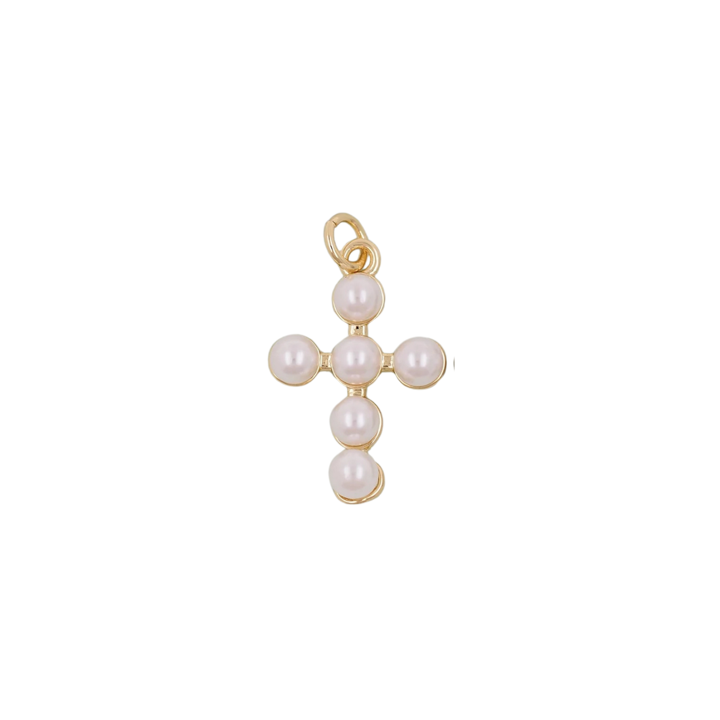 Pearl Cross Dot Charm