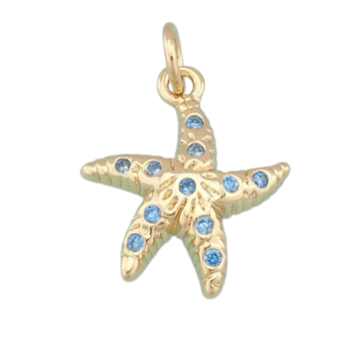 Blue Starfish Charm