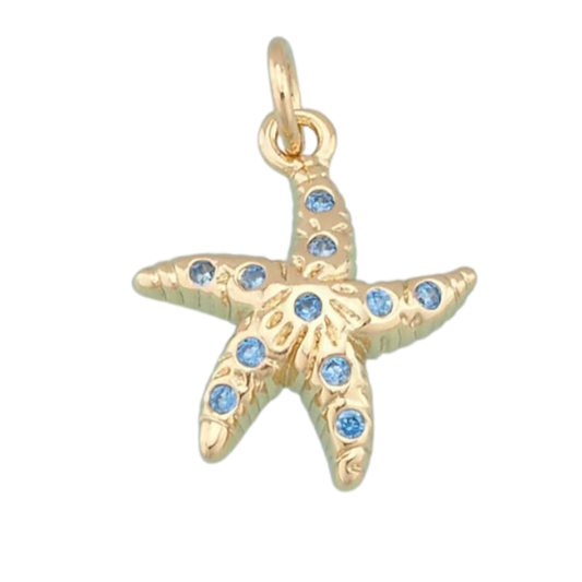 Blue Starfish Charm