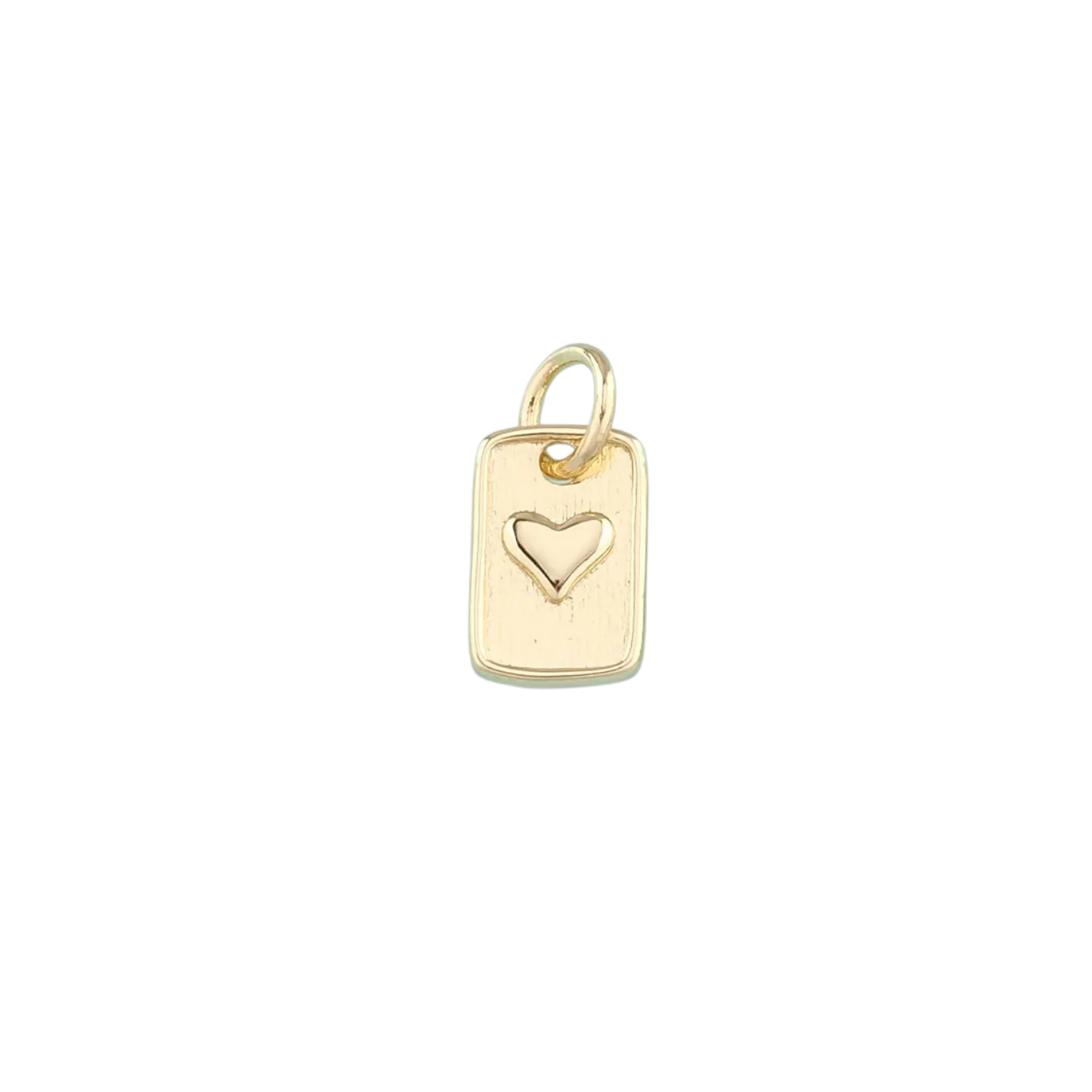 Rectangle Heart Charm