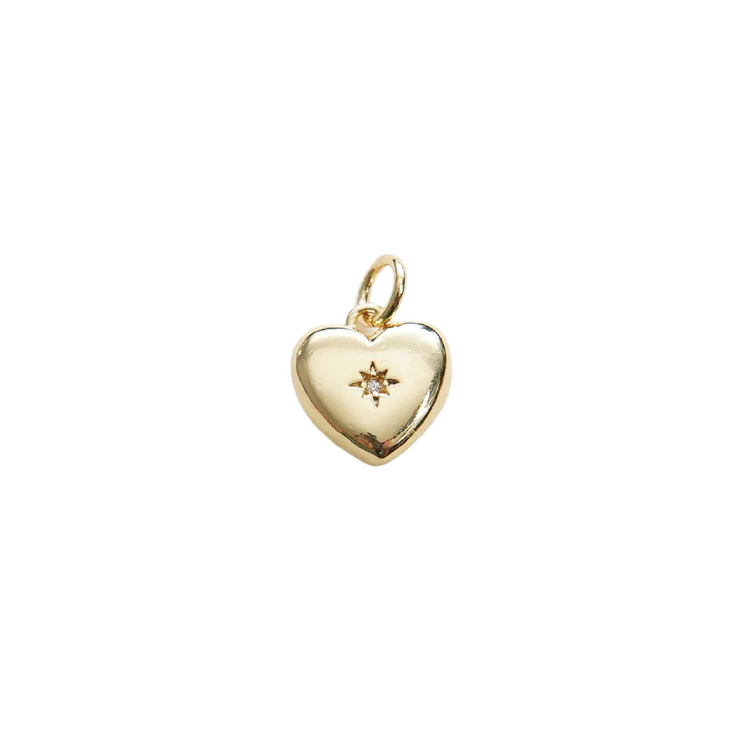 CZ Center Heart Charm