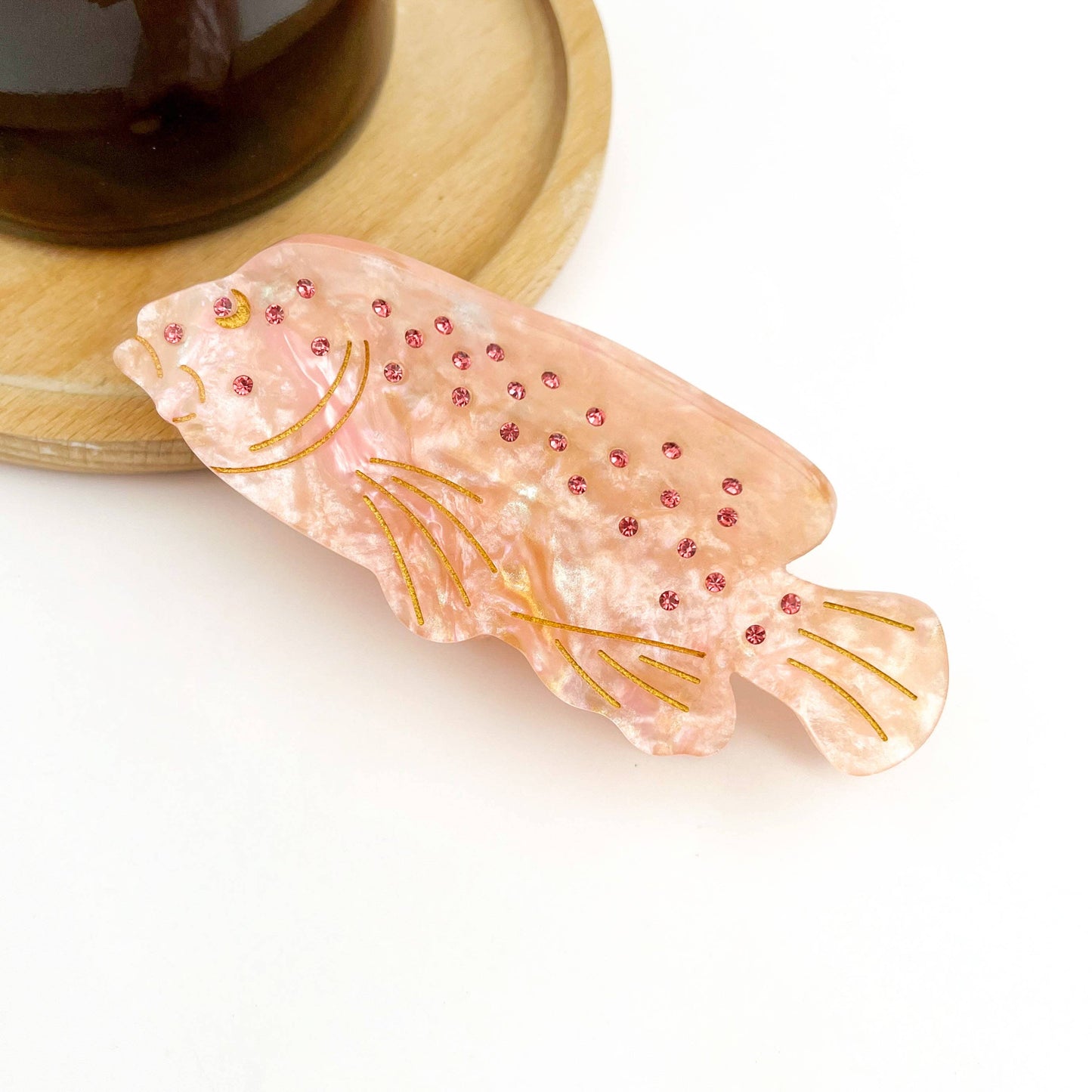 Pink Fish Claw Clip