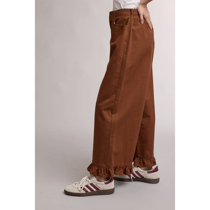Ruffle Wide Leg Pant