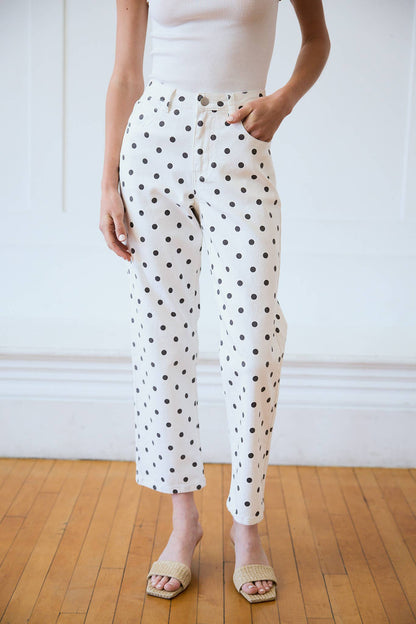 Polka Dot Ankle Pant