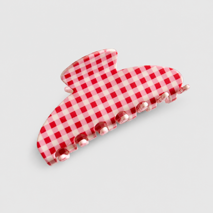 Elegant Minimalist Checkered Pattern Hair Claw