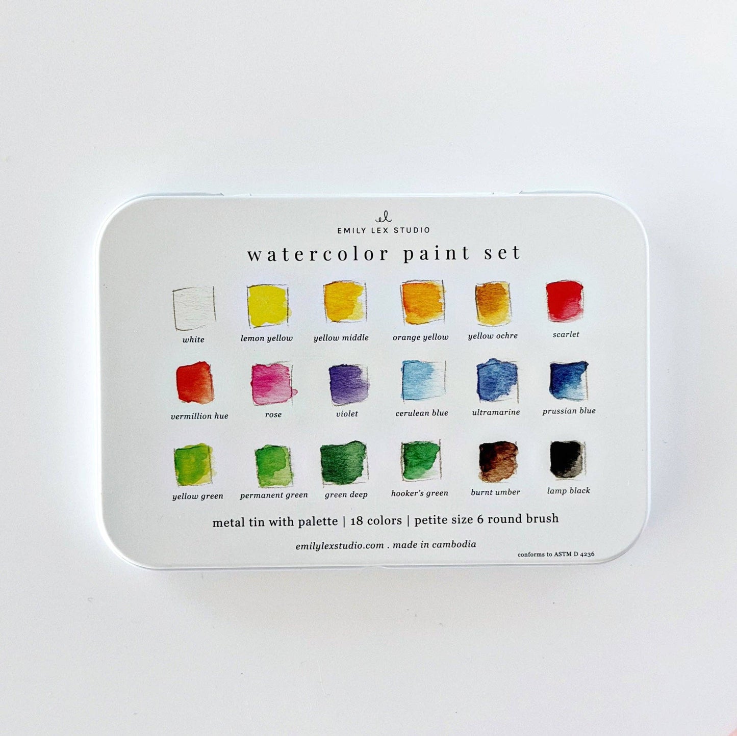 Watercolor paint set
