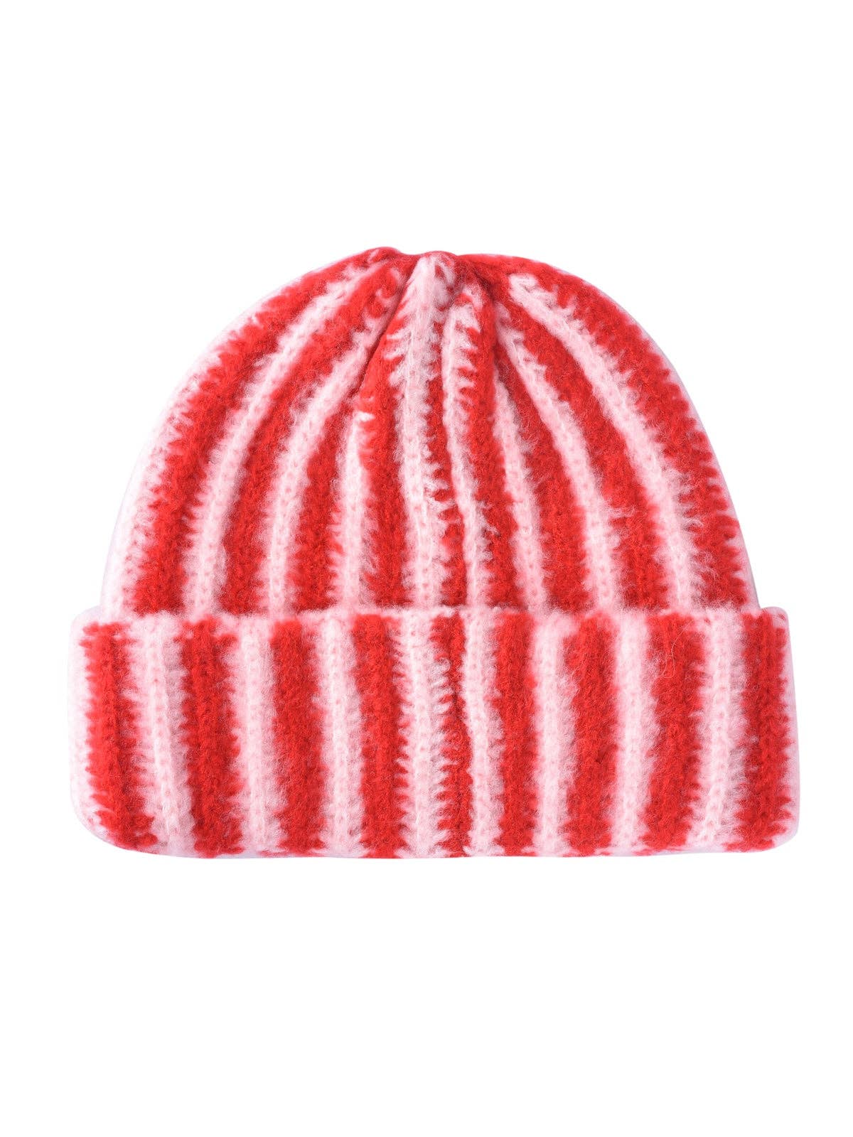 Striped Cuffed Knitted Beanie