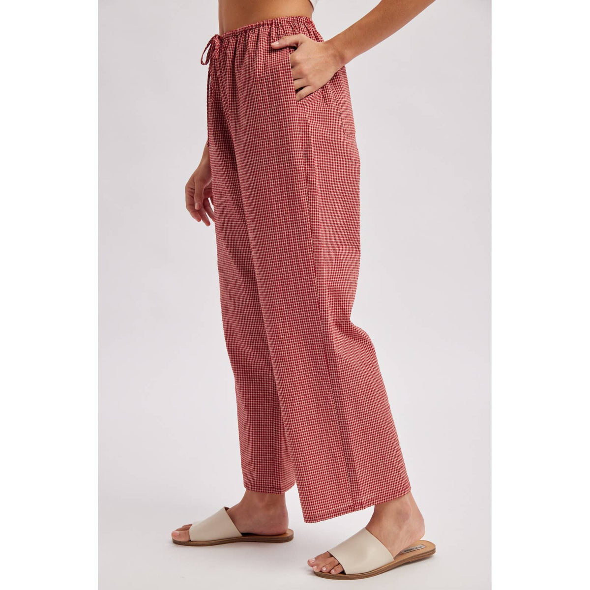 Wide Leg Plaid Pants