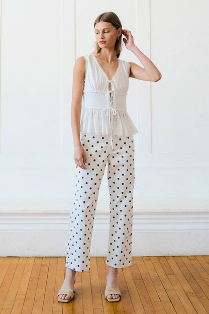 Polka Dot Ankle Pant