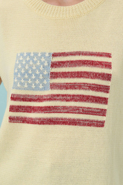 USA Flag Sleeveless Sweater