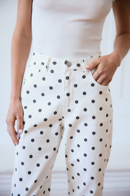 Polka Dot Ankle Pant