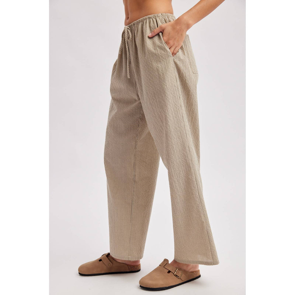 Wide Leg Plaid Pants