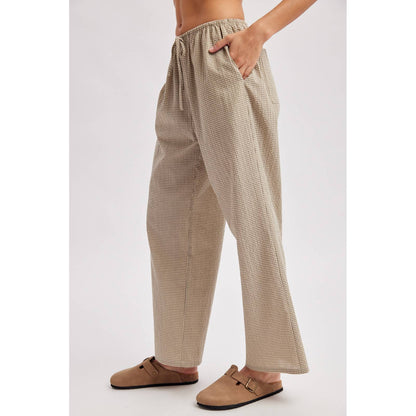 Wide Leg Plaid Pants