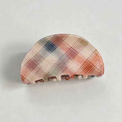 Checkered Acrylic Medium Hair Claw Clip