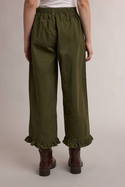 Ruffle Wide Leg Pant