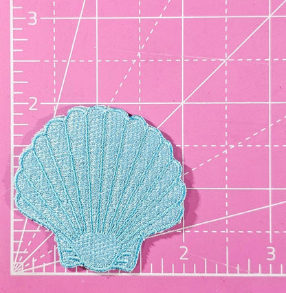 Seashell Blue Beach Patch