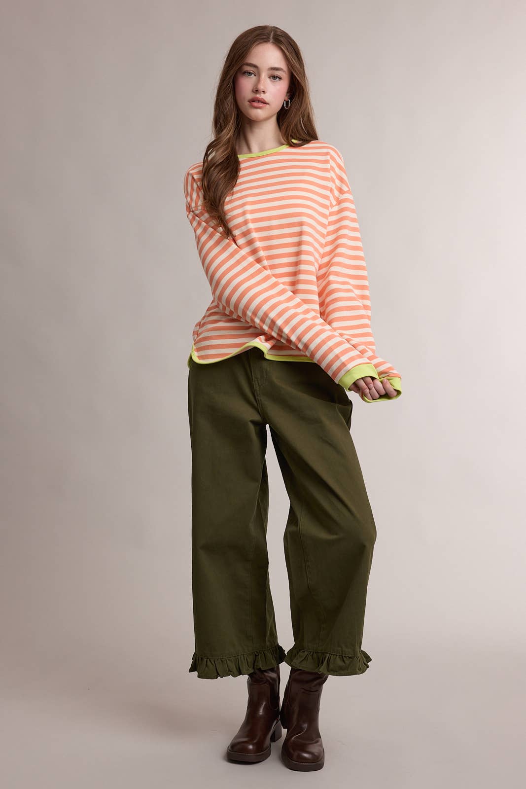 Ruffle Wide Leg Pant