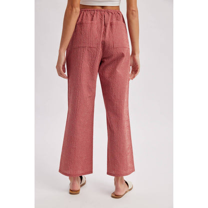 Wide Leg Plaid Pants