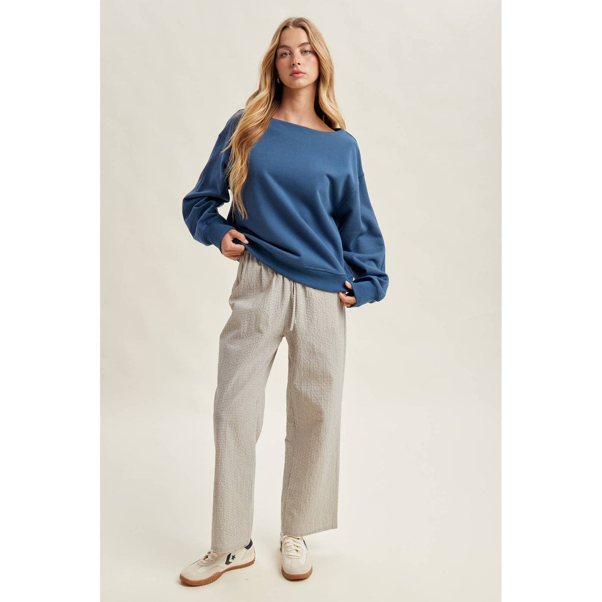 Wide Leg Plaid Pants