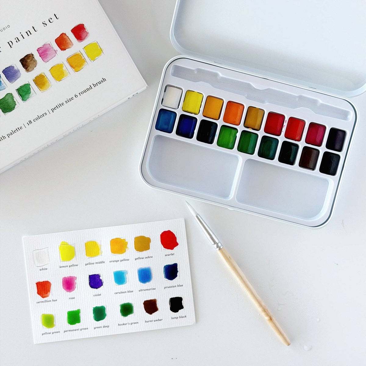 Watercolor paint set