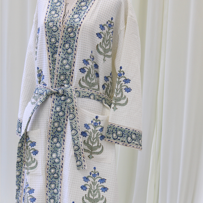 Blue Mughal Cotton Robe