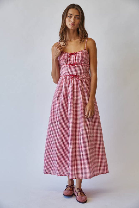Red Picnic Bow Dress