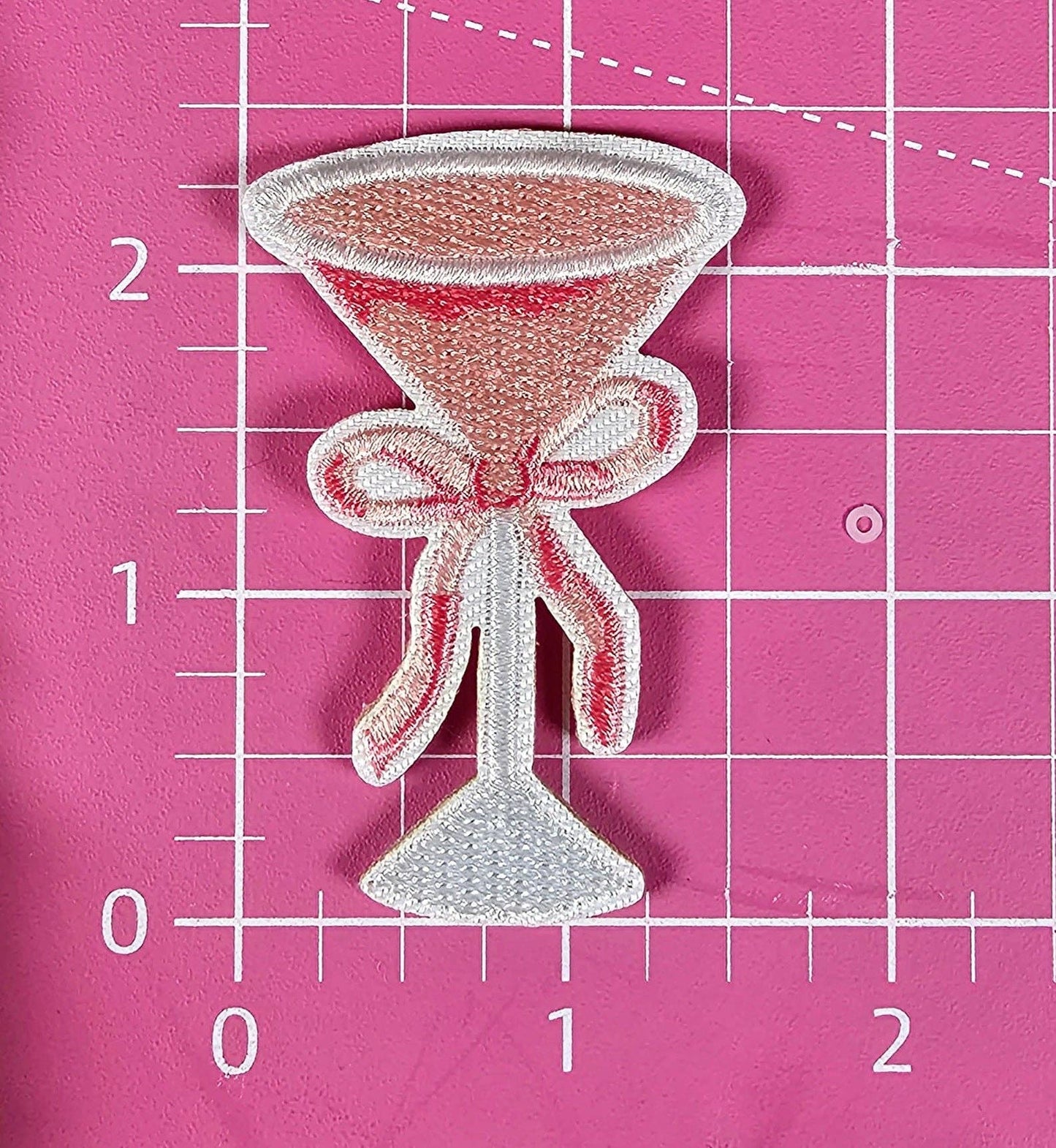 Martini Pink Bow Patch