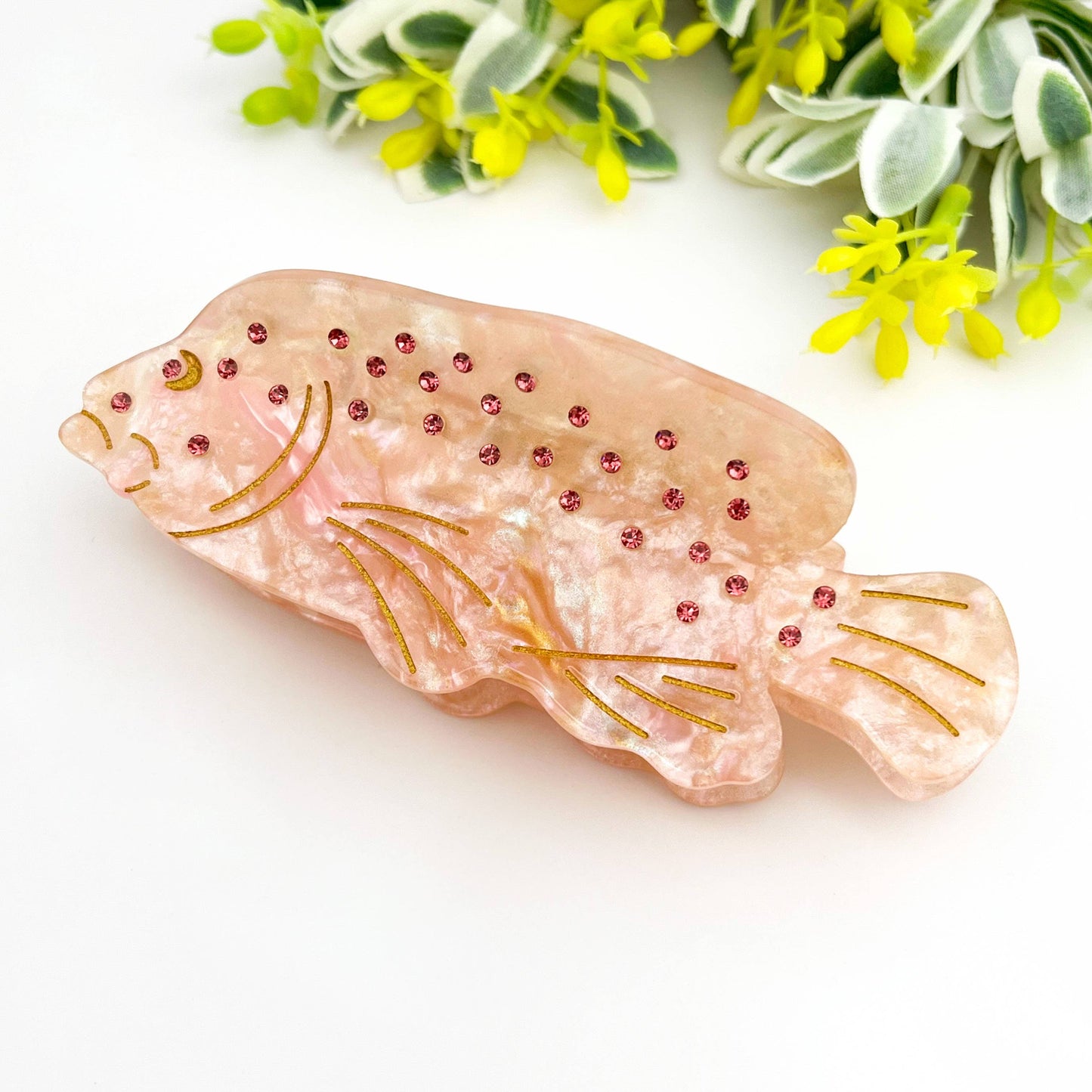 Pink Fish Claw Clip