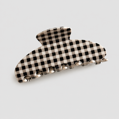 Elegant Minimalist Checkered Pattern Hair Claw