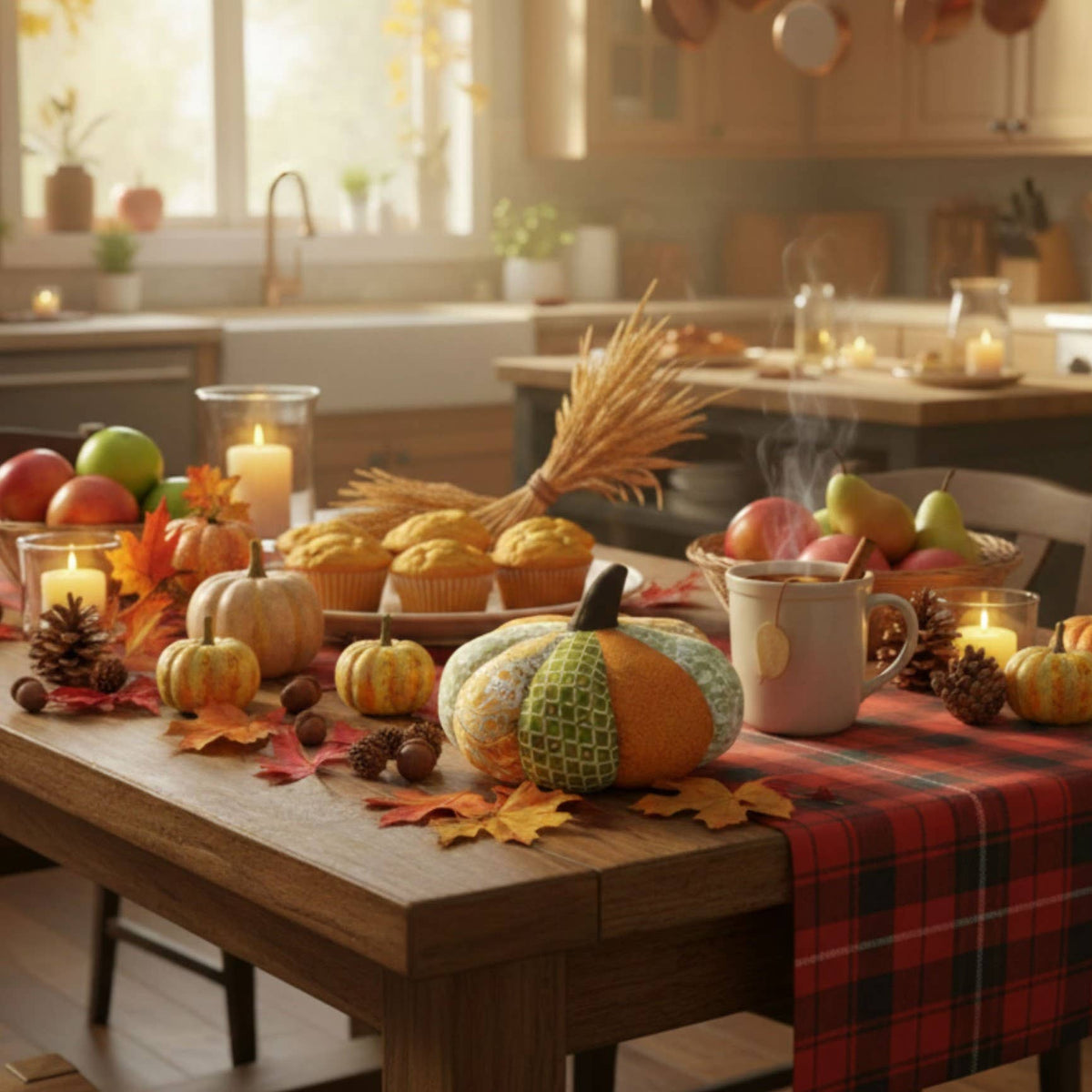 Patchwork Pumpkin Pillow